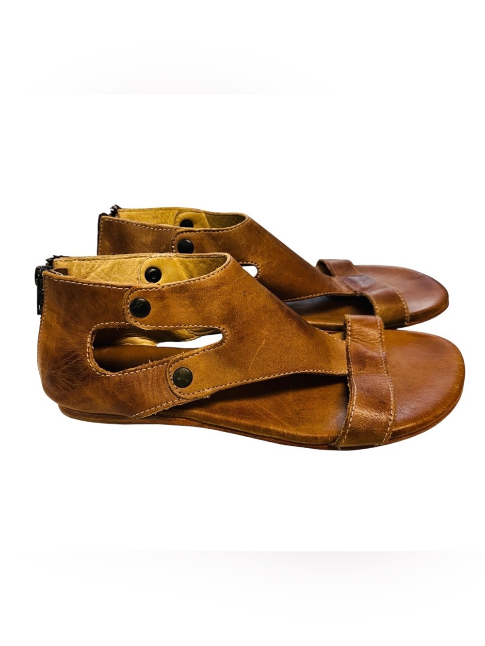 Bed Stu Soto Women’s Tan Leather Gladiator Sandals Size 9